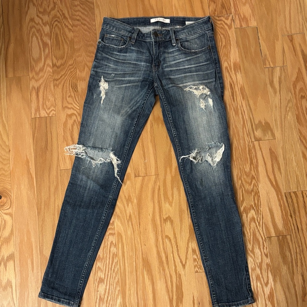 Low Rise Skinny Blue Jeans